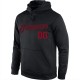 Custom Stitched Black Black-Red Sports Pullover Sweatshirt Hoodie