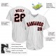 Custom White Black Strip Black-Red Authentic Baseball Jersey