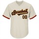 Custom Cream Black-Orange Authentic Throwback Rib-Knit Baseball Jersey Shirt