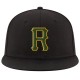 Custom Black Green-Gold Stitched Adjustable Snapback Hat